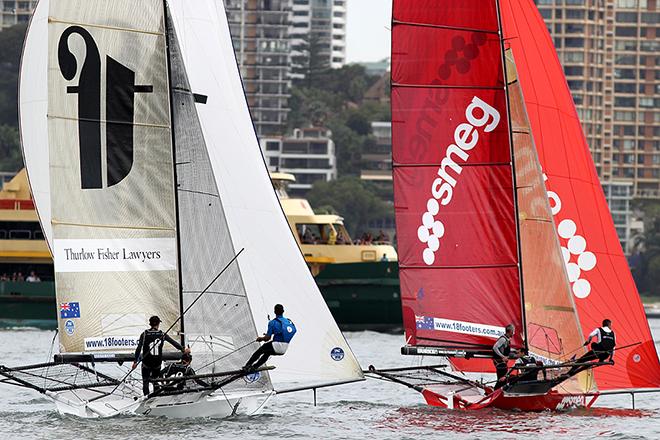 Thurlow Fisher Lawyers and Smeg filled the placings - 18ft Skiffs Club Championship, Race 10 © Frank Quealey /Australian 18 Footers League http://www.18footers.com.au